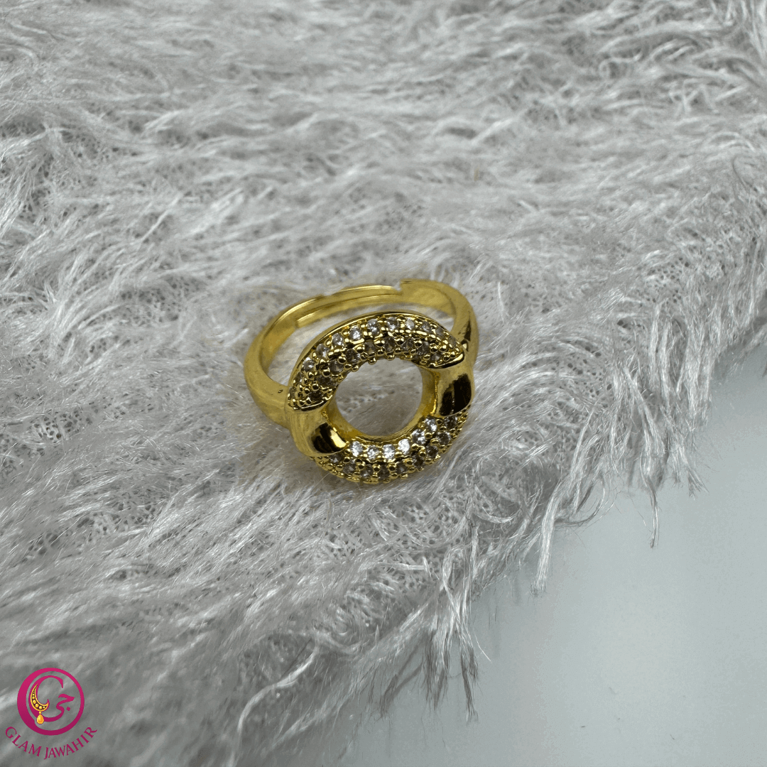 Bague Glam Éclat – Acier inoxydable doré Bague de la parure Glam Éclat en acier inoxydable doré pour femme.