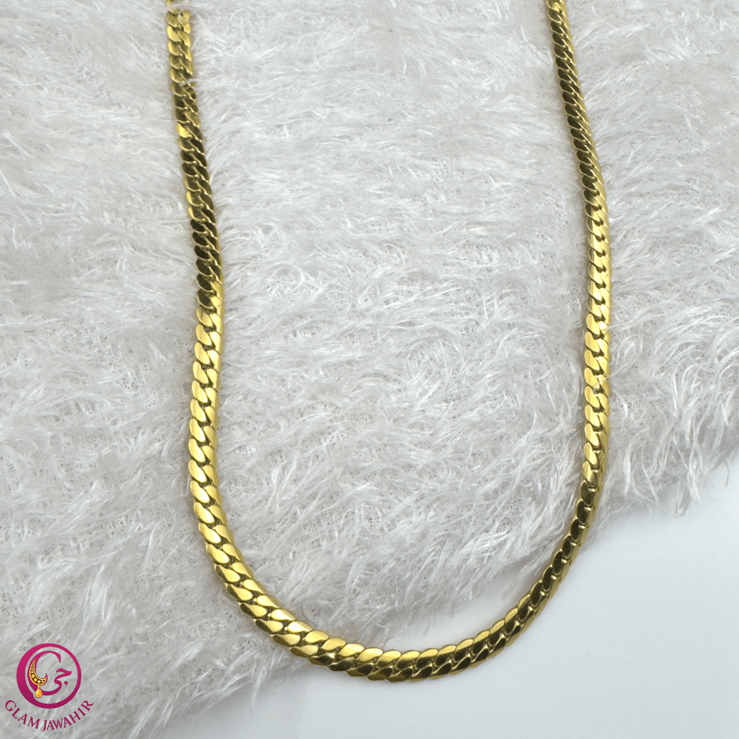 Chaîne Sbika dorée – acier inoxydable Chaîne dorée Parure Sbika en acier inoxydable