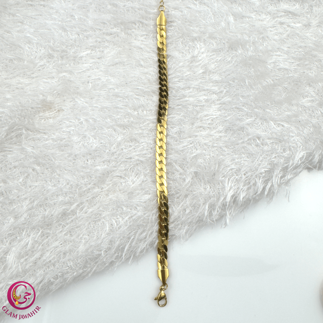 Gourmette dorée Sbika – acier inoxydable Gourmette dorée Parure Sbika en acier inoxydable